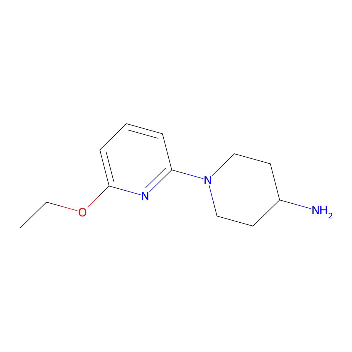 1-(6-Ethoxypyridin-2-yl)piperidin-4-amine molecular structure, CAS 1488991-58-7