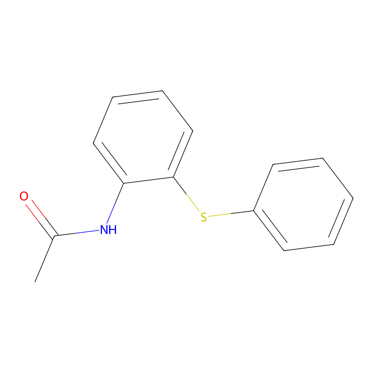 2-Acetamidophenyl phenyl sulfide molecular structure, CAS 1489-23-2