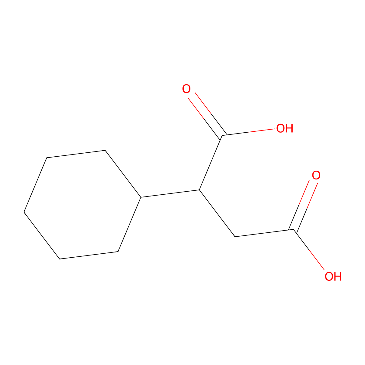 Cyclohexylsuccinic acid molecular structure, CAS 1489-63-0