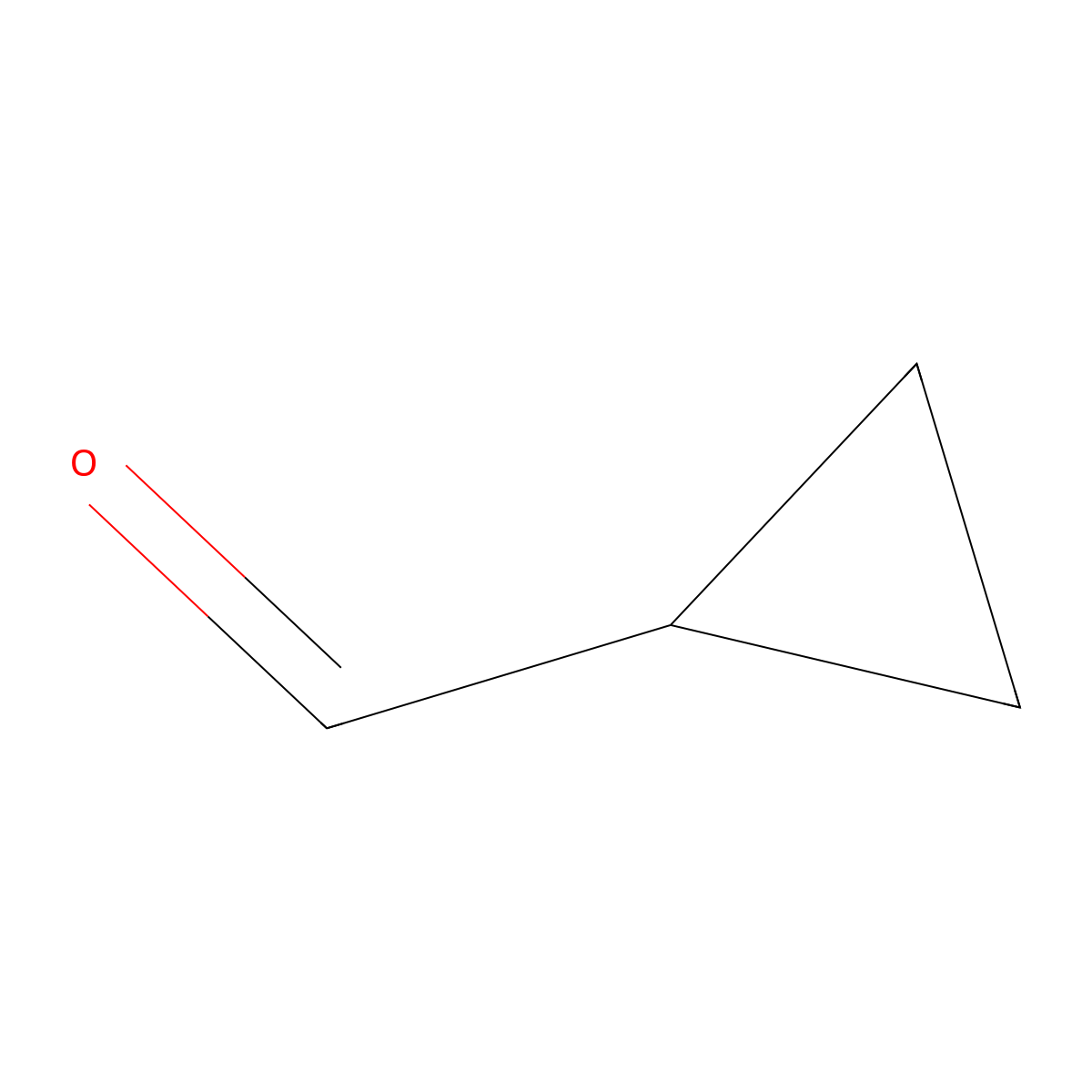Cyclopropanecarboxaldehyde molecular structure, CAS 1489-69-6