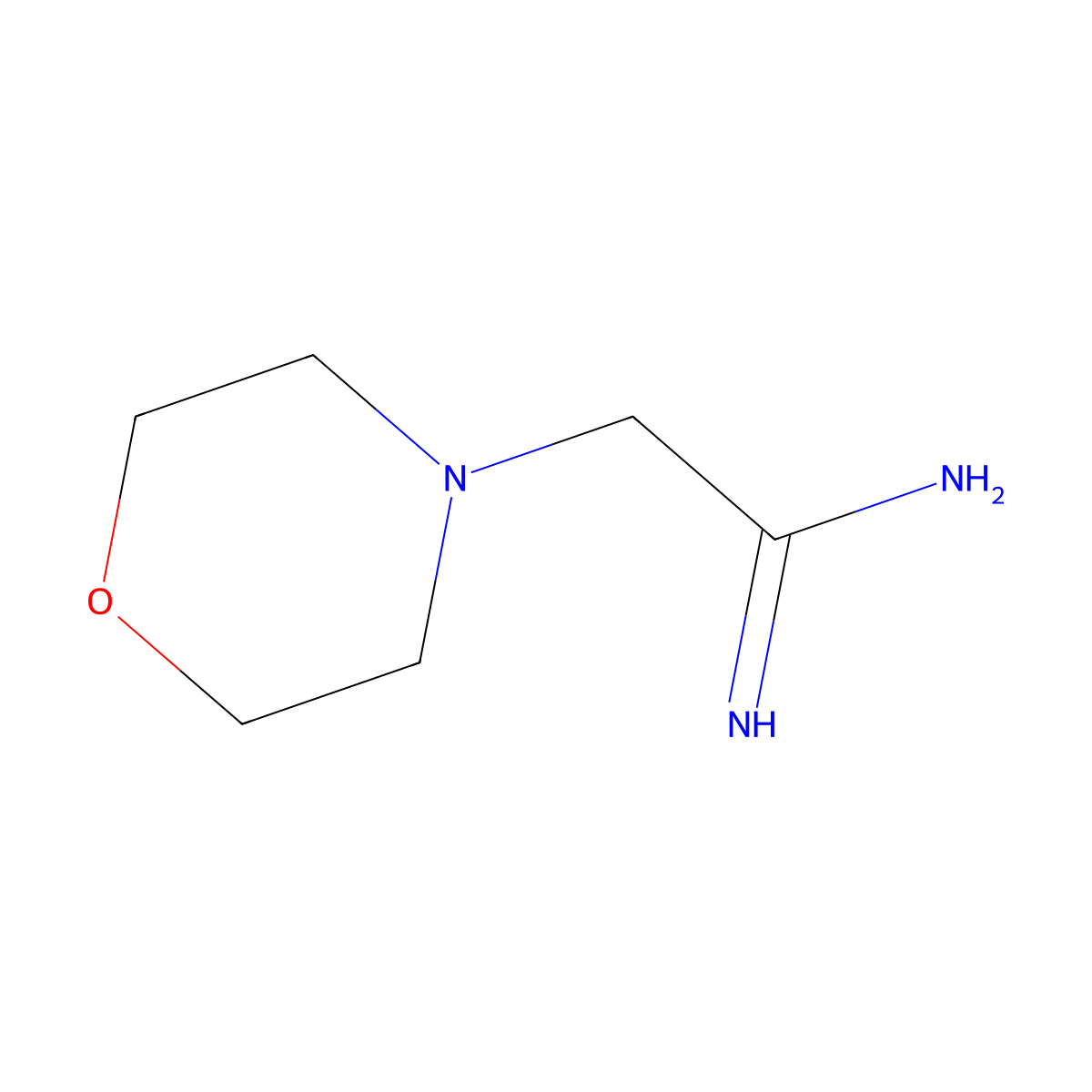 2-Morpholinoacetimidamide molecular structure, CAS 14890-25-6
