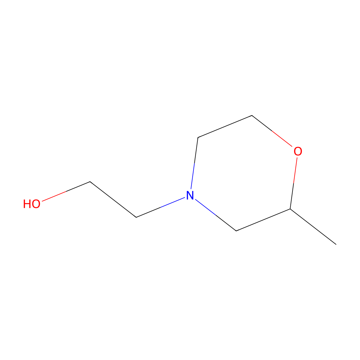 2-(2-Methylmorpholin-4-yl)ethan-1-ol molecular structure, CAS 14890-74-5