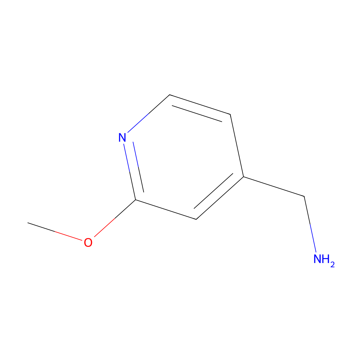 (2-Methoxypyridin-4-yl)methanamine molecular structure, CAS 148900-69-0