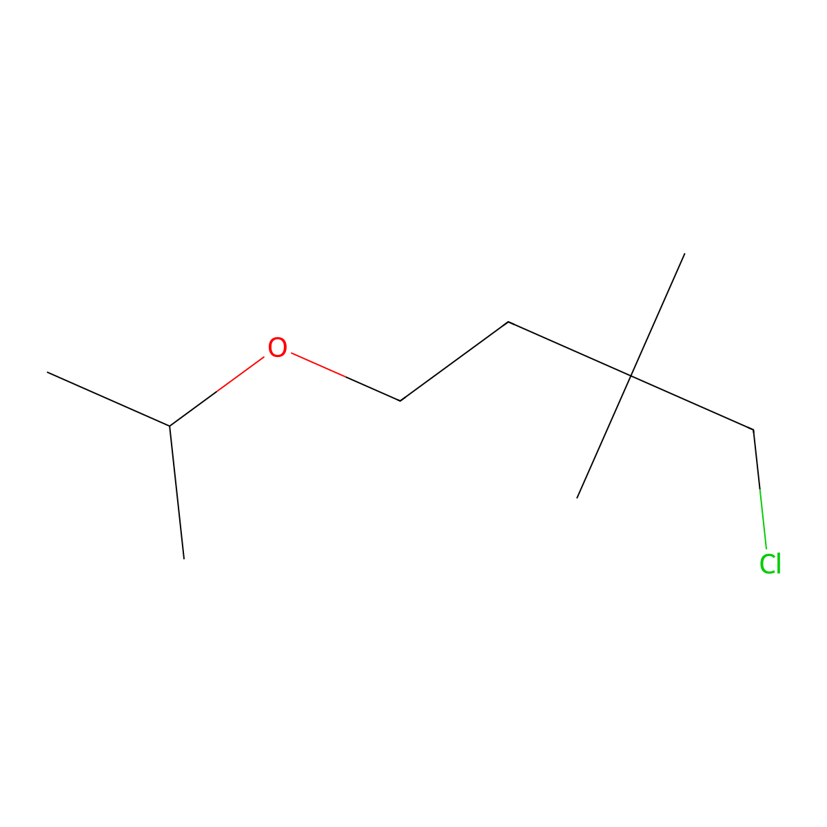 1-Chloro-4-isopropoxy-2,2-dimethylbutane molecular structure, CAS 1489000-77-2