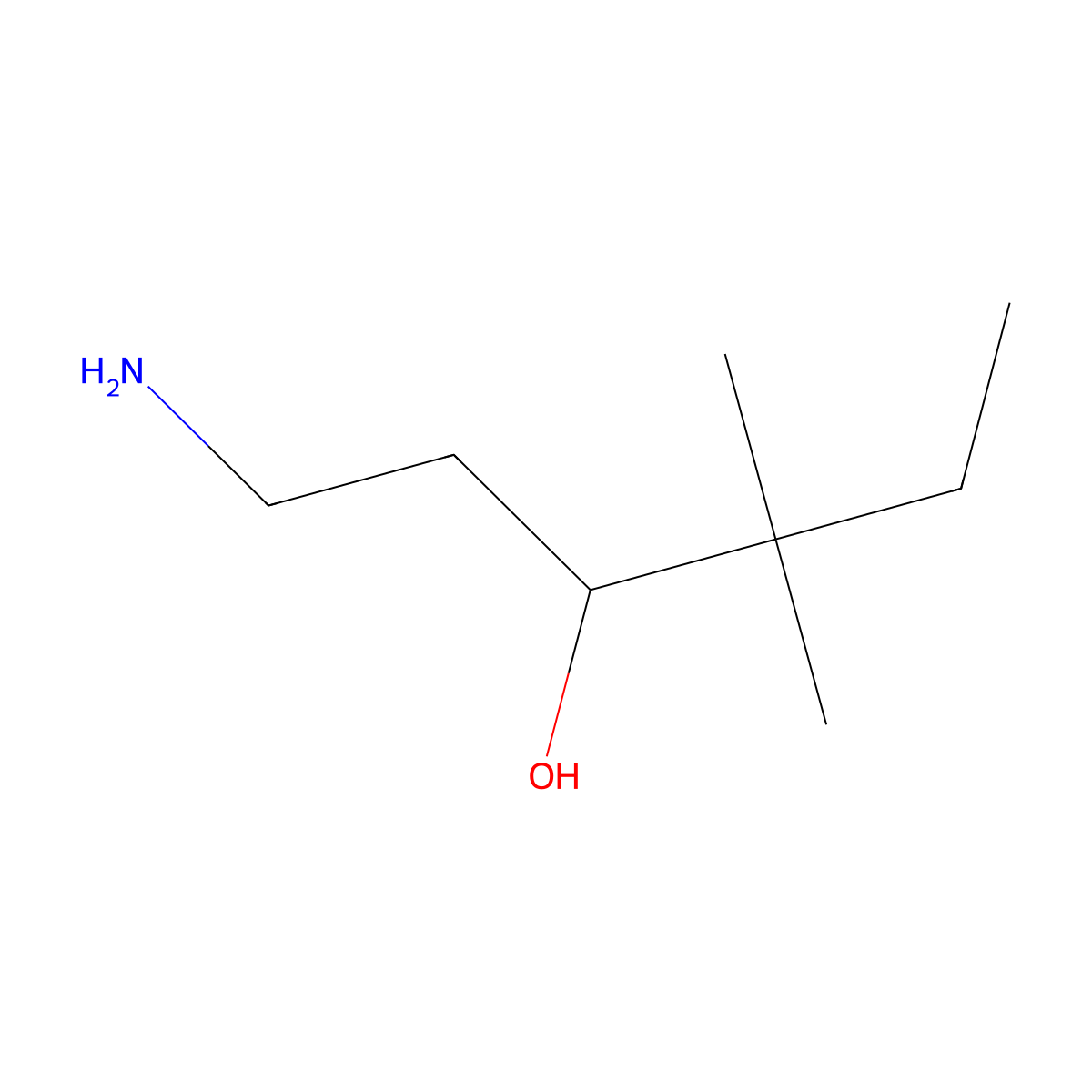 1-Amino-4,4-dimethylhexan-3-ol molecular structure, CAS 1489003-07-7