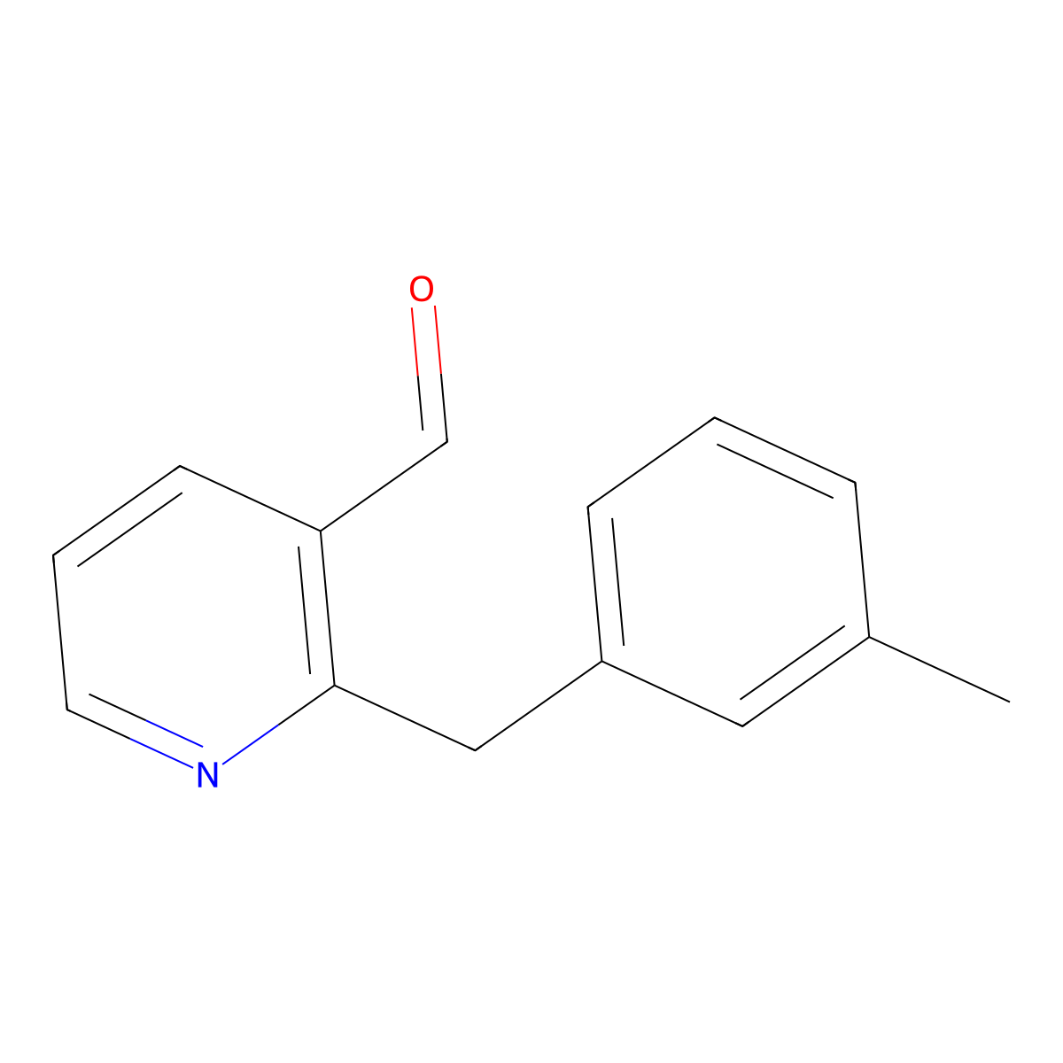 2-[(3-Methylphenyl)methyl]pyridine-3-carbaldehyde molecular structure, CAS 1489004-77-4