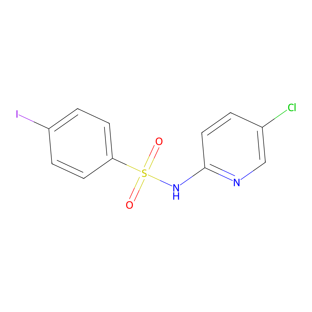 N-(5-chloropyridin-2-yl)-4-iodobenzenesulfonamide molecular structure, CAS 148901-07-9
