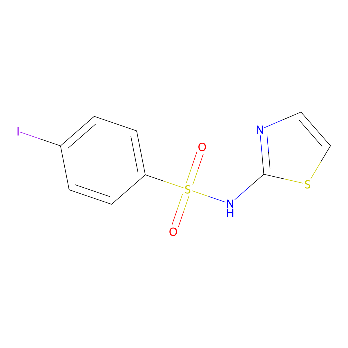 4-Iodo-N-(thiazol-2-yl)benzenesulfonamide molecular structure, CAS 148901-09-1