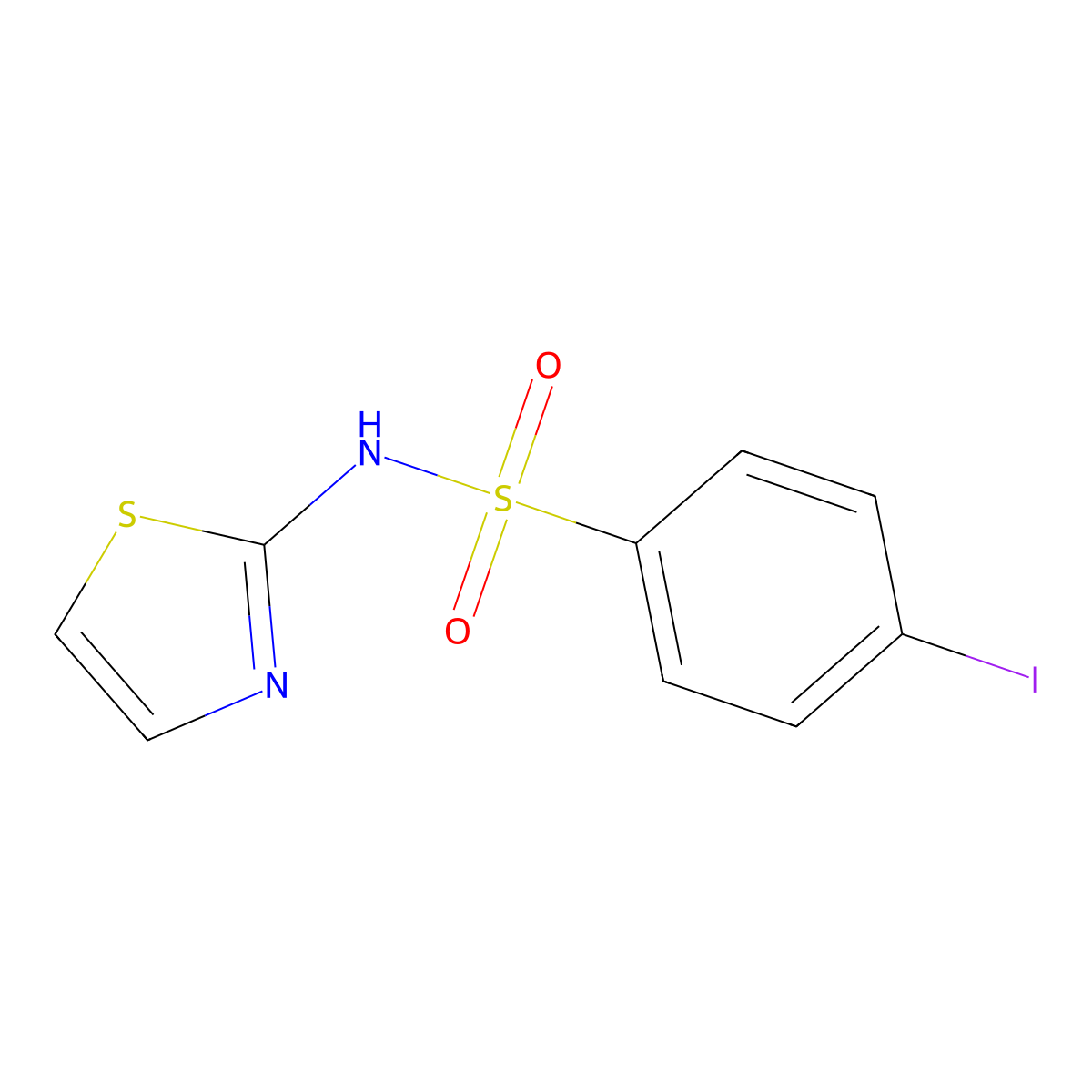 4-Iodo-N-(thiazol-2-yl)benzenesulfonamide molecular structure, CAS 148901-09-1