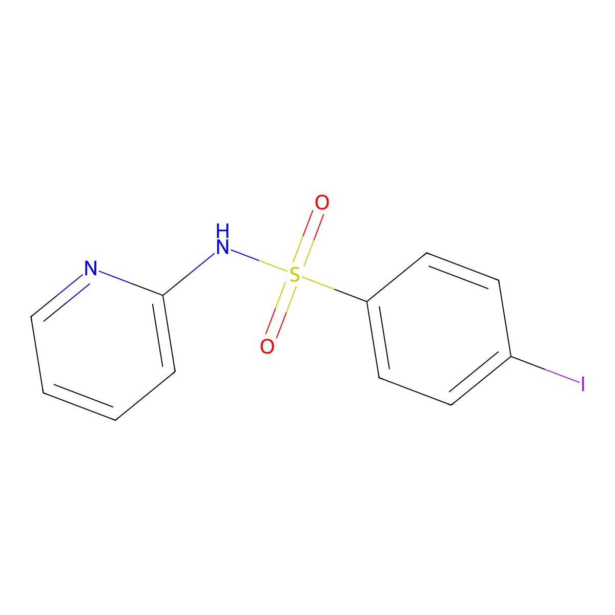 [(4-Iodophenyl)sulfonyl]-2-pyridylamine molecular structure, CAS 148901-14-8