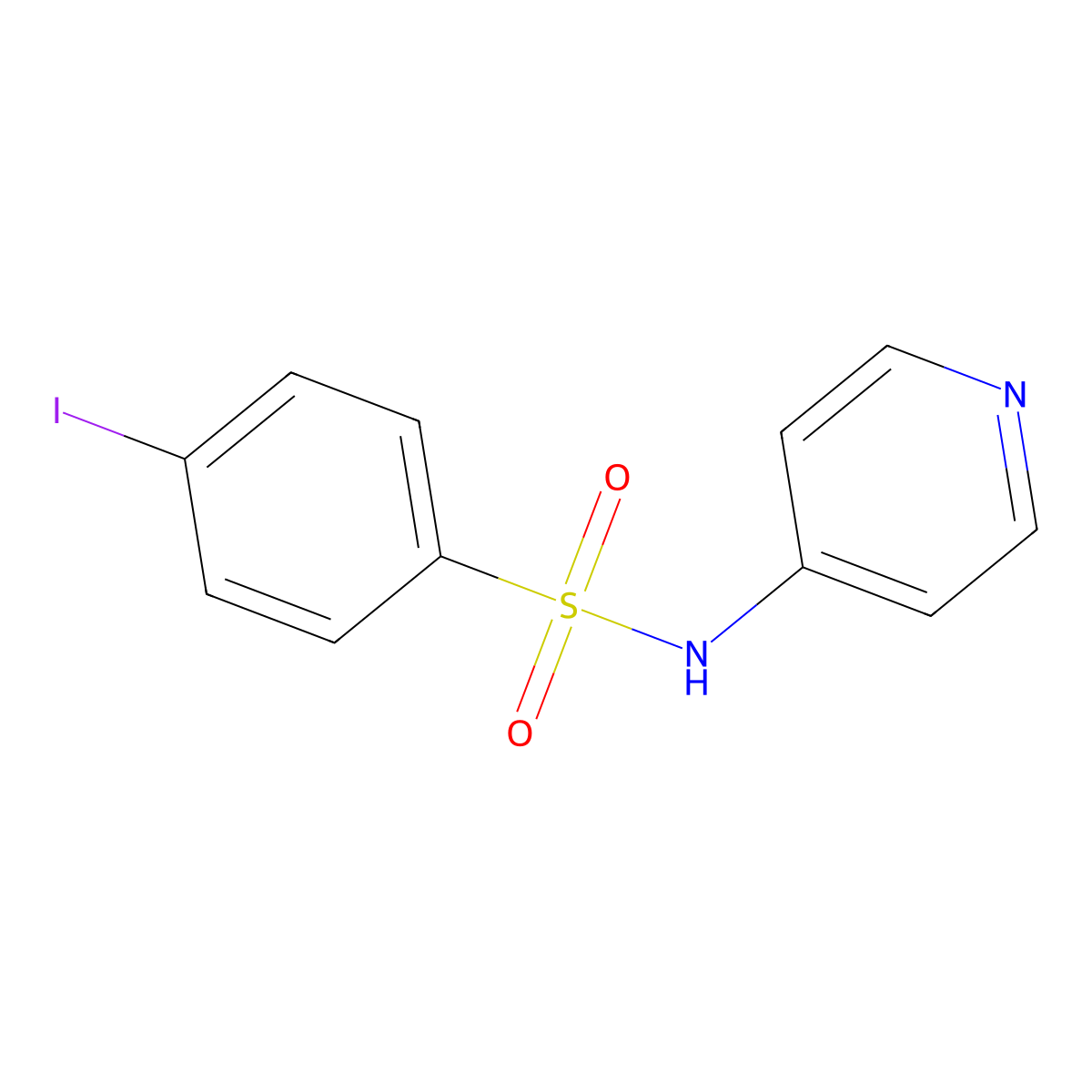 4-iodo-N-(pyridin-4-yl)benzenesulfonamide molecular structure, CAS 148901-15-9