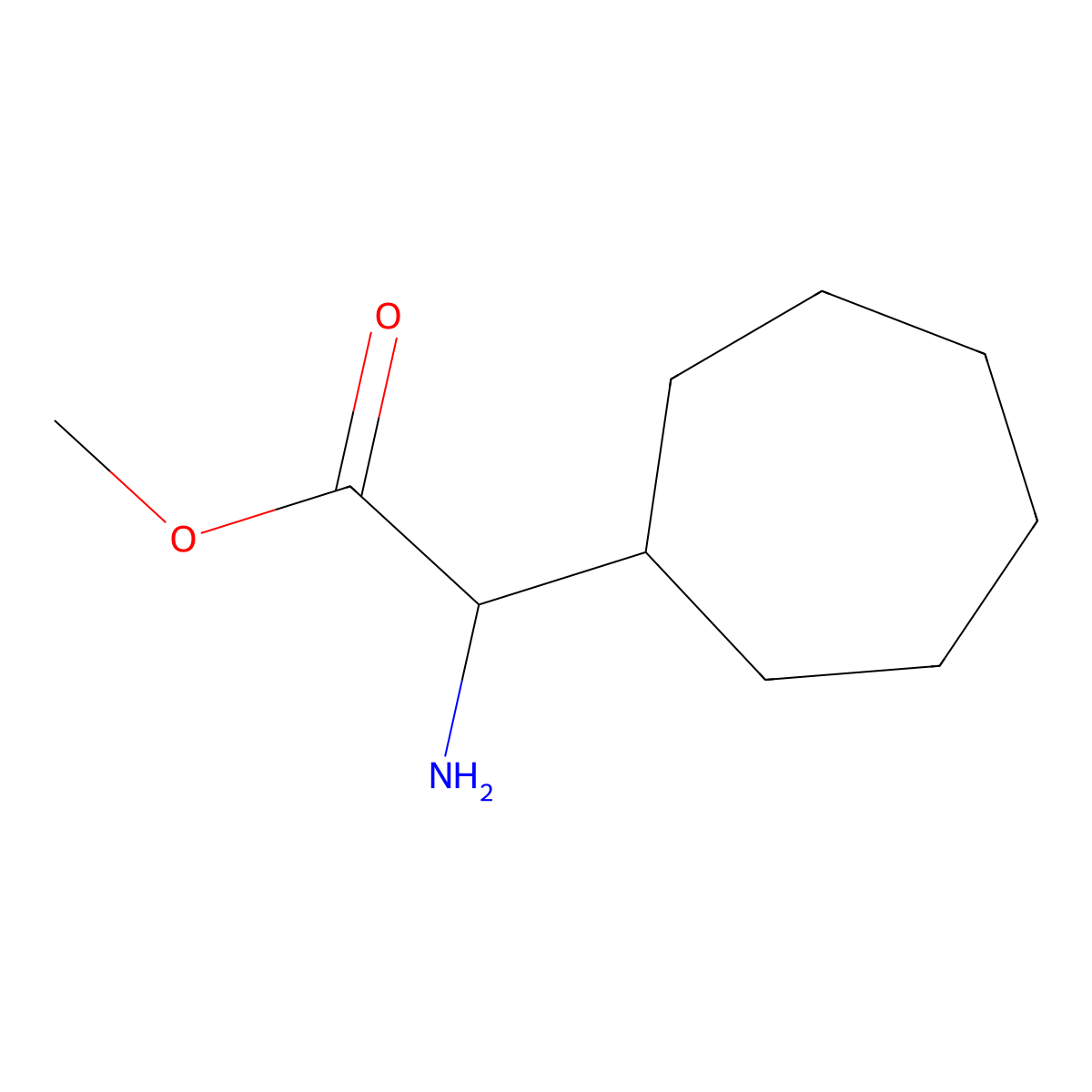 Methyl 2-amino-2-cycloheptylacetate molecular structure, CAS 1489011-62-2