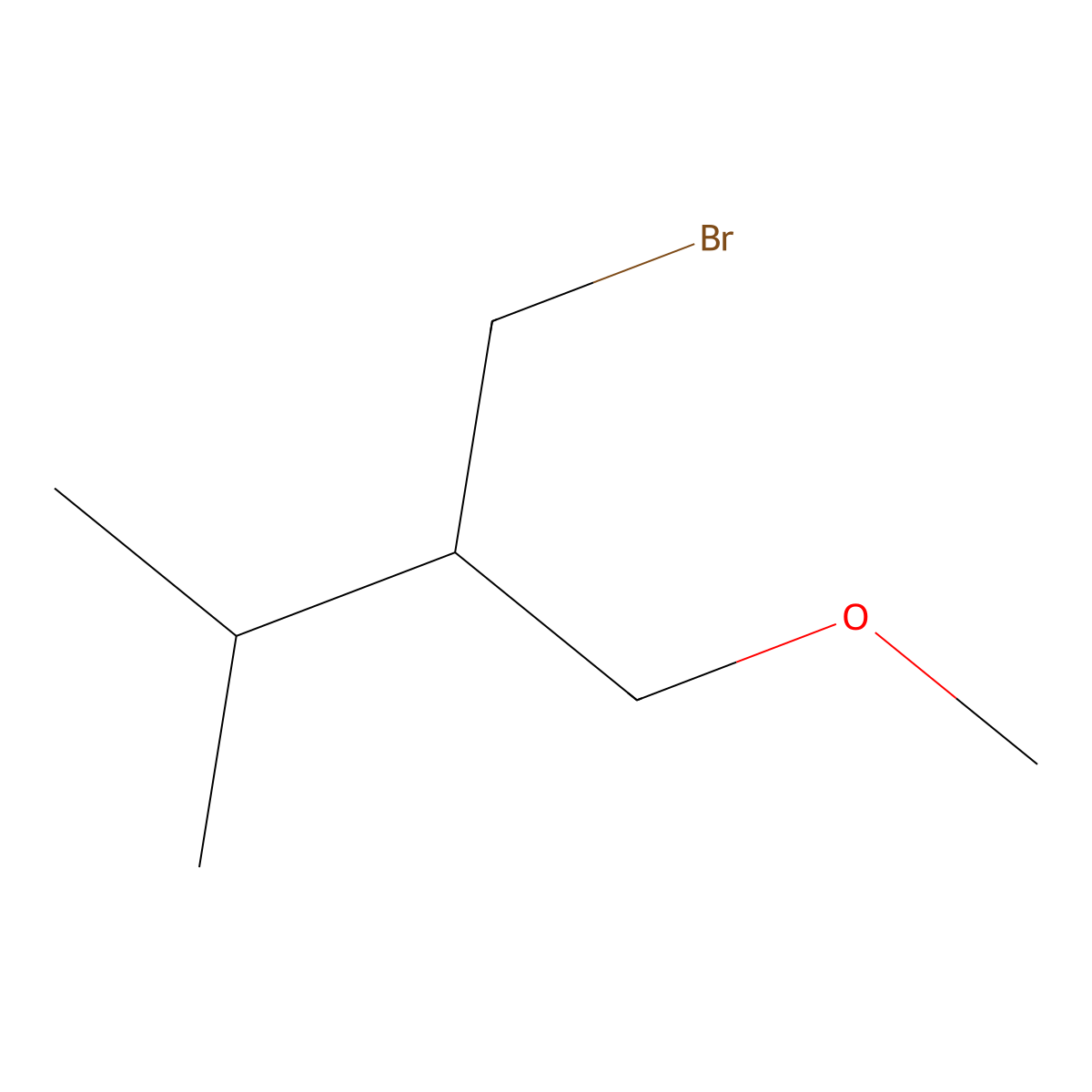 2-(Bromomethyl)-1-methoxy-3-methylbutane molecular structure, CAS 1489014-01-8