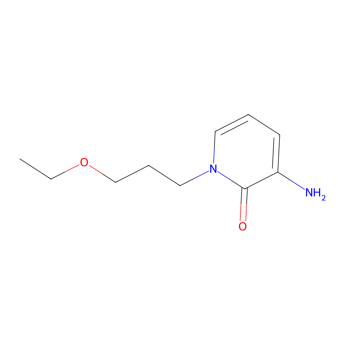 3-Amino-1-(3-ethoxypropyl)pyridin-2(1h)-one molecular structure, CAS 1489035-73-5