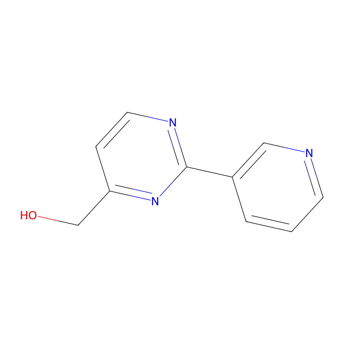 2-(3-Pyridinyl)-4-pyrimidinemethanol molecular structure, CAS 1489040-15-4