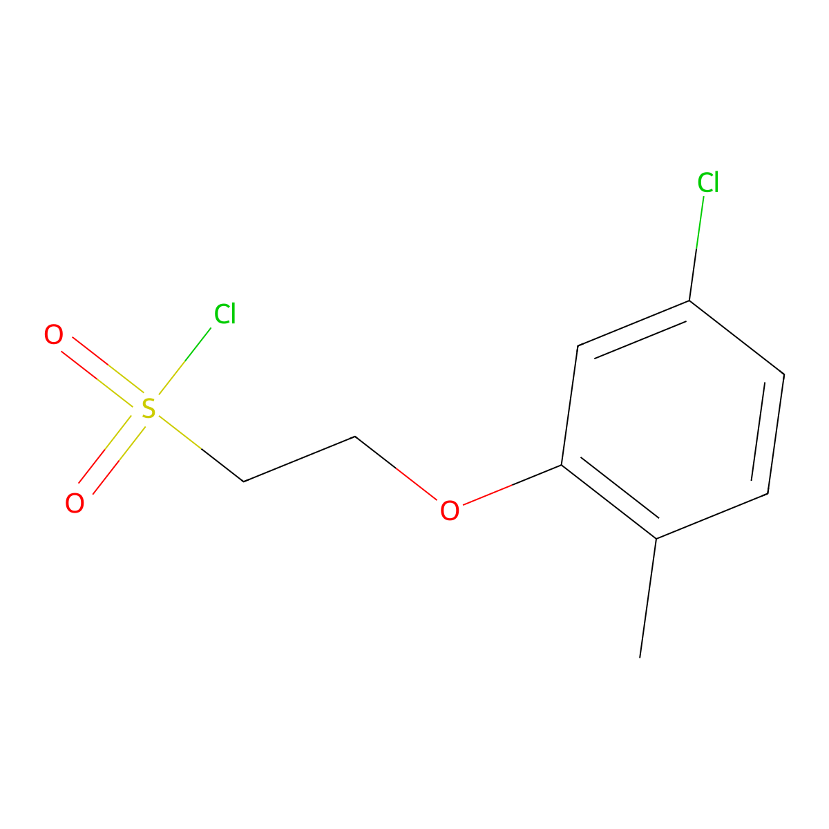 2-(5-Chloro-2-methylphenoxy)ethane-1-sulfonyl chloride molecular structure, CAS 1489043-83-5