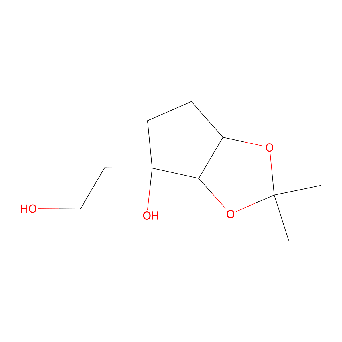 (3AR,4S,6aR)-4-(2-hydroxyethyl)-2,2-dimethyltetrahydro-3aH-cyclopenta[d][1,3]dioxol-4-ol molecular structure, CAS 148905-15-1