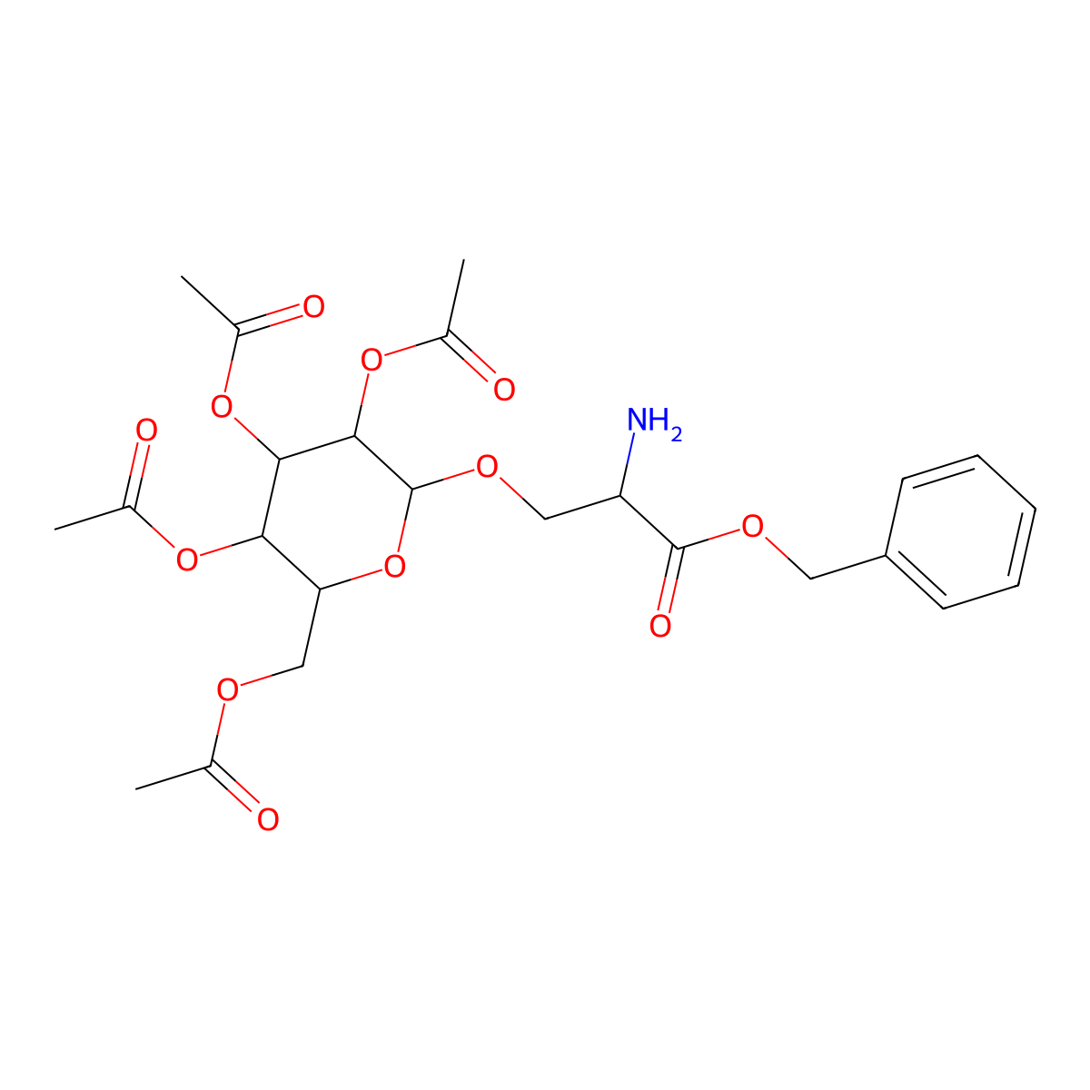 O-(2,3,4,6-Tetra-O-acetyl-a-D-mannopyranosyl)-L-serine benzyl ester molecular structure, CAS 148905-24-2