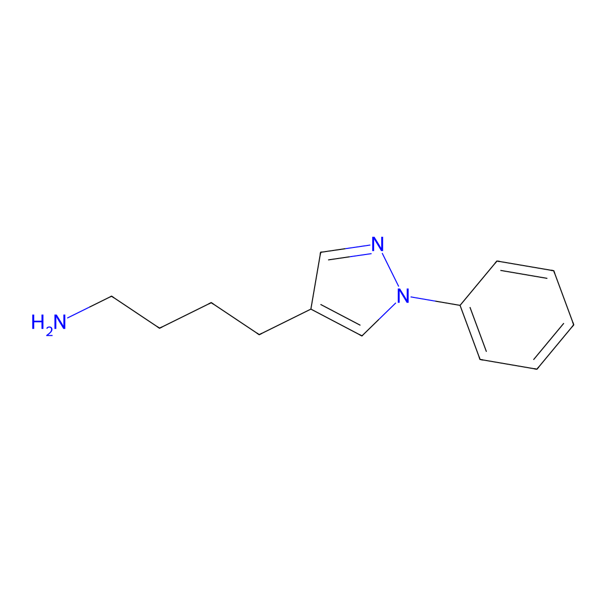 4-(1-Phenyl-1h-pyrazol-4-yl)butan-1-amine molecular structure, CAS 1489071-61-5