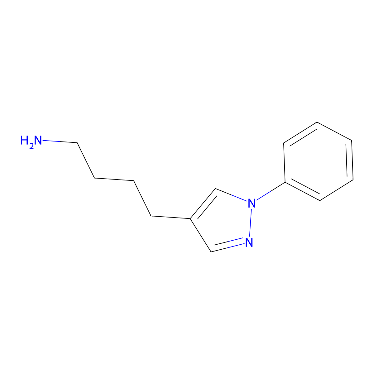 4-(1-Phenyl-1h-pyrazol-4-yl)butan-1-amine molecular structure, CAS 1489071-61-5