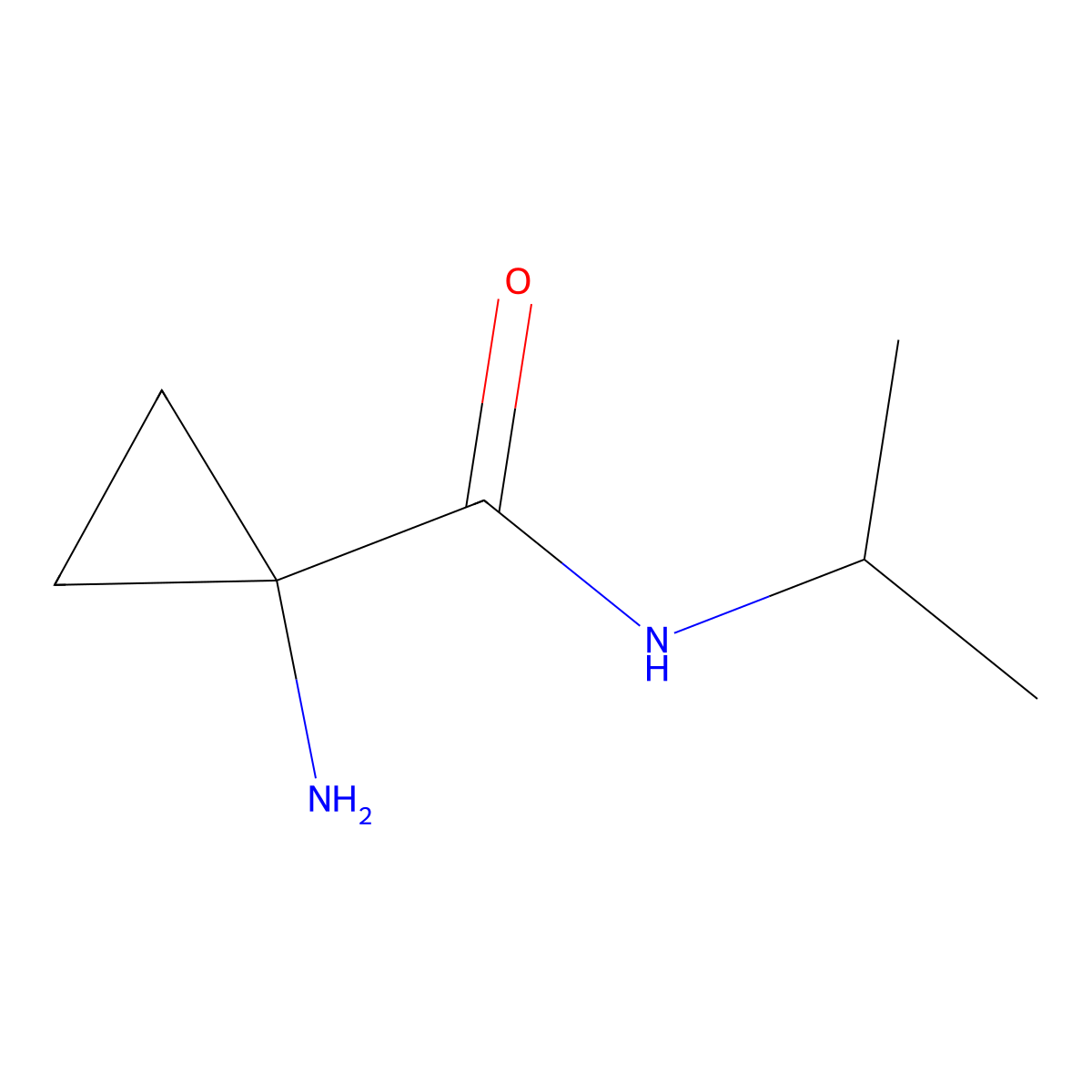 1-Amino-N-isopropylcyclopropane-1-carboxamide molecular structure, CAS 1489072-92-5