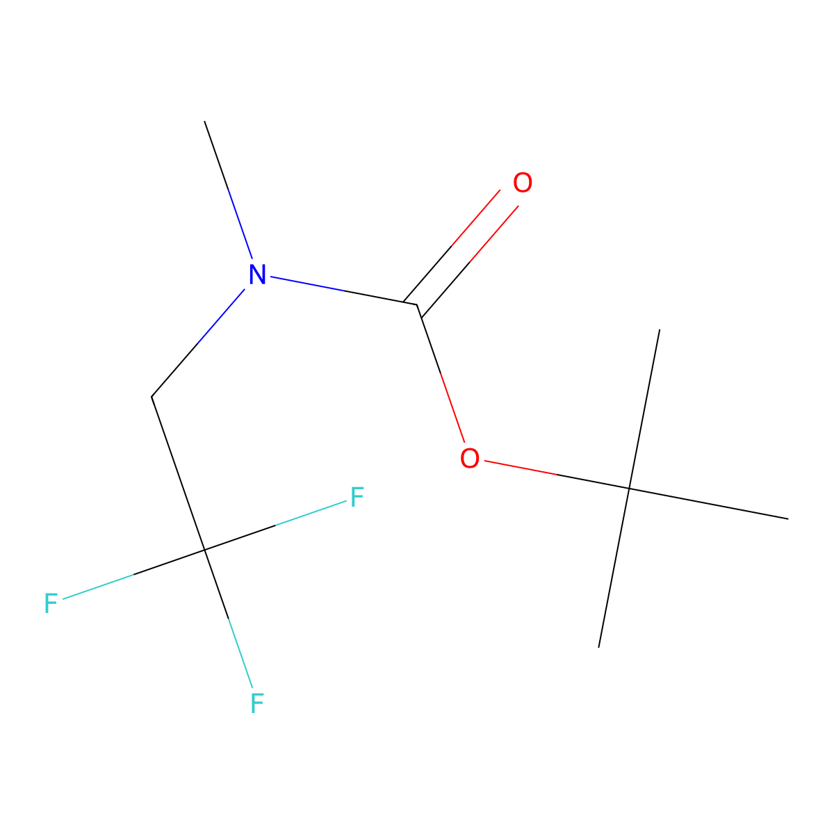 N-Boc-2,2,2-trifluoro-N-methylethanamine molecular structure, CAS 1489096-86-7