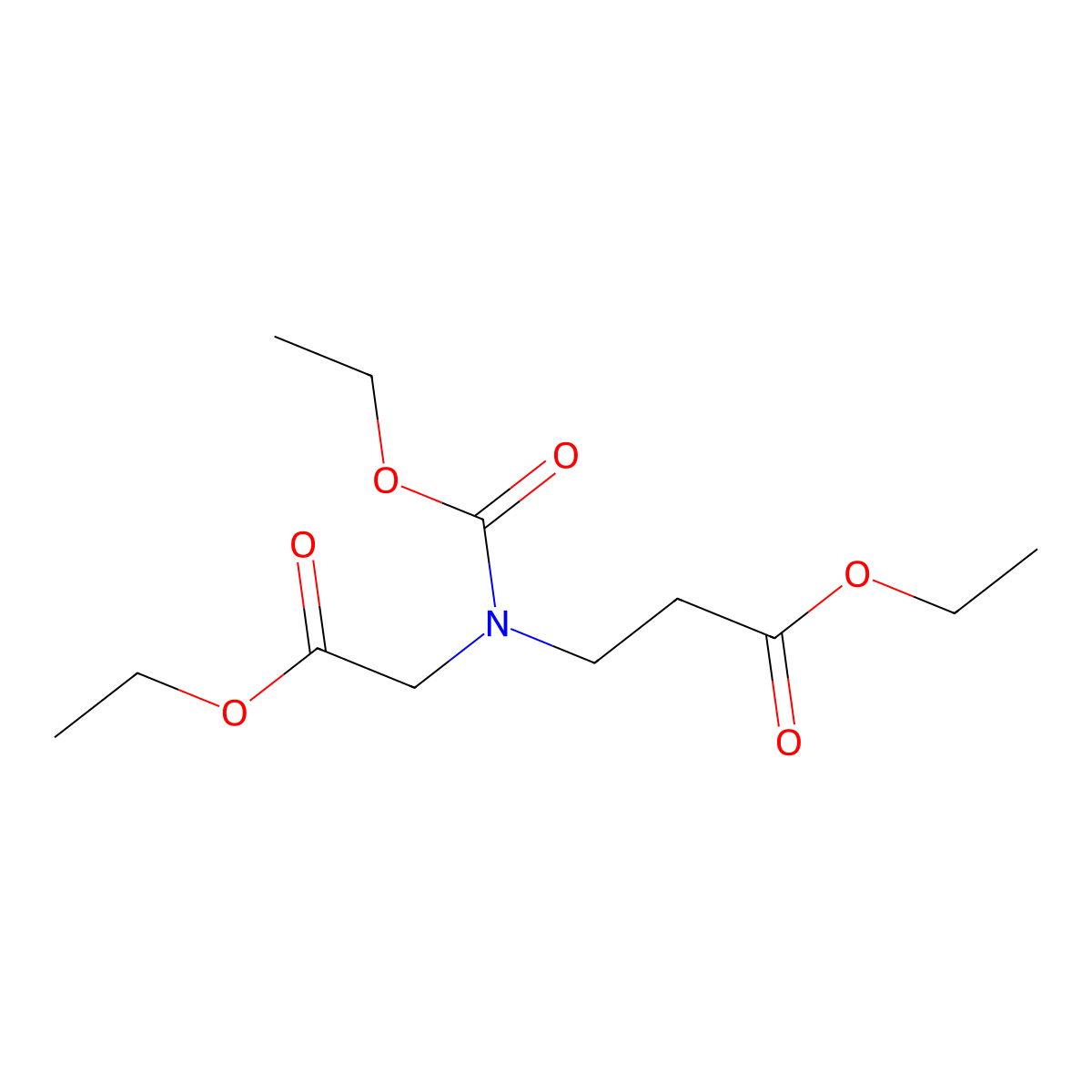 Ethyl 3-[ethoxycarbonyl-(2-ethoxy-2-oxoethyl)amino]propanoate molecular structure, CAS 14891-08-8