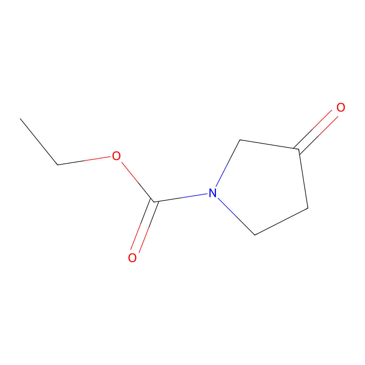 Ethyl 3-oxopyrrolidine-1-carboxylate molecular structure, CAS 14891-10-2