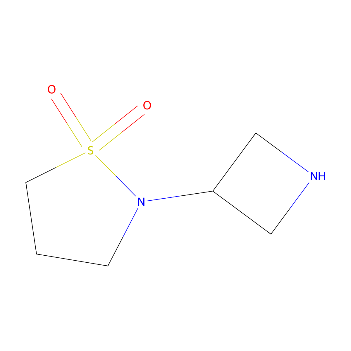 2-(Azetidin-3-yl)-1lambda6,2-thiazolidine-1,1-dione molecular structure, CAS 1489110-18-0