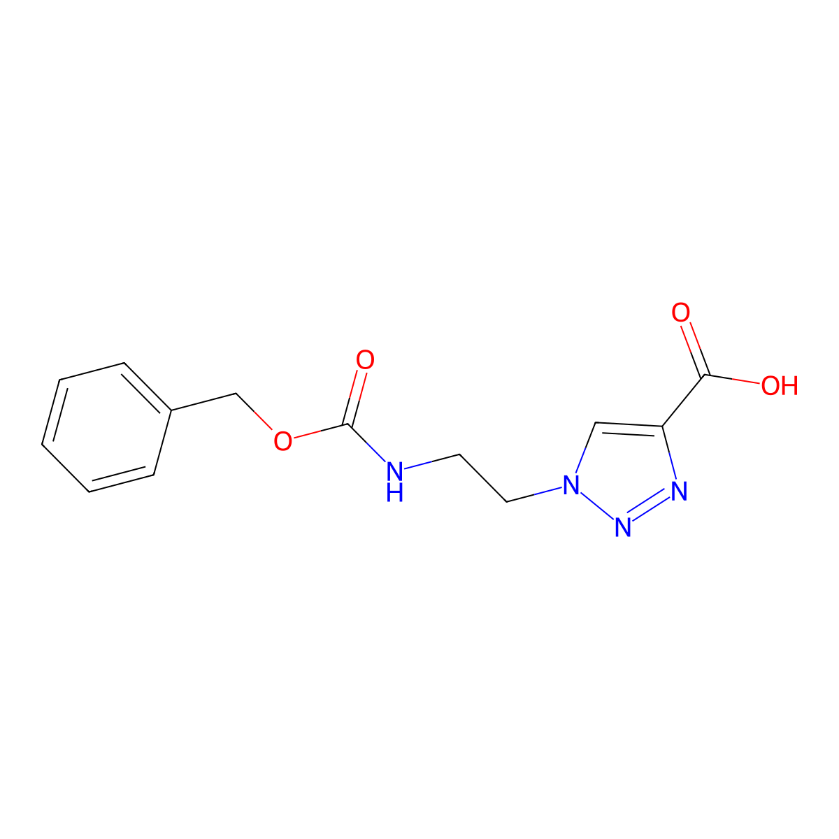 1-(2-{[(benzyloxy)carbonyl]amino}ethyl)-1H-1,2,3-triazole-4-carboxylic acid molecular structure, CAS 1489121-06-3