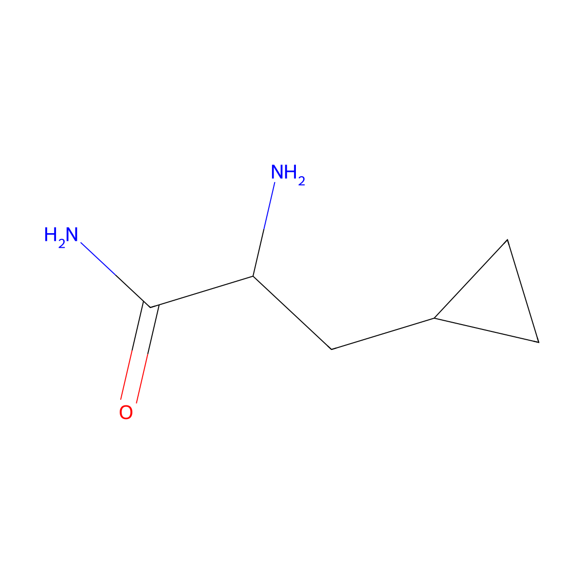 2-Amino-3-cyclopropylpropanamide molecular structure, CAS 1489147-55-8