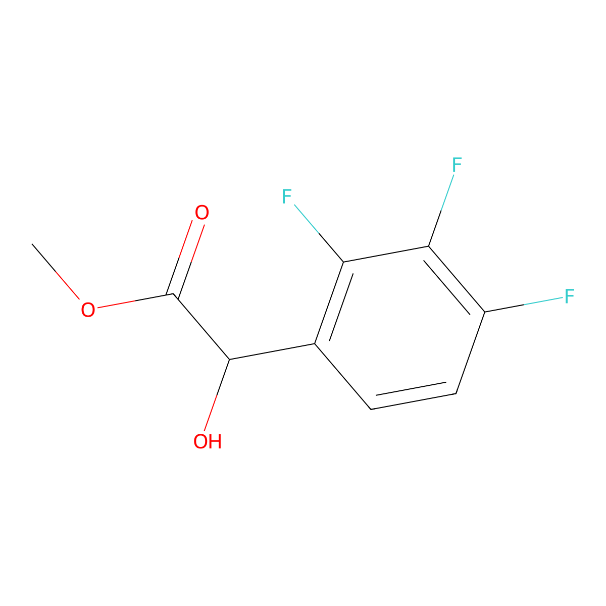 Methyl 2-hydroxy-2-(2,3,4-trifluorophenyl)acetate molecular structure, CAS 1489167-62-5