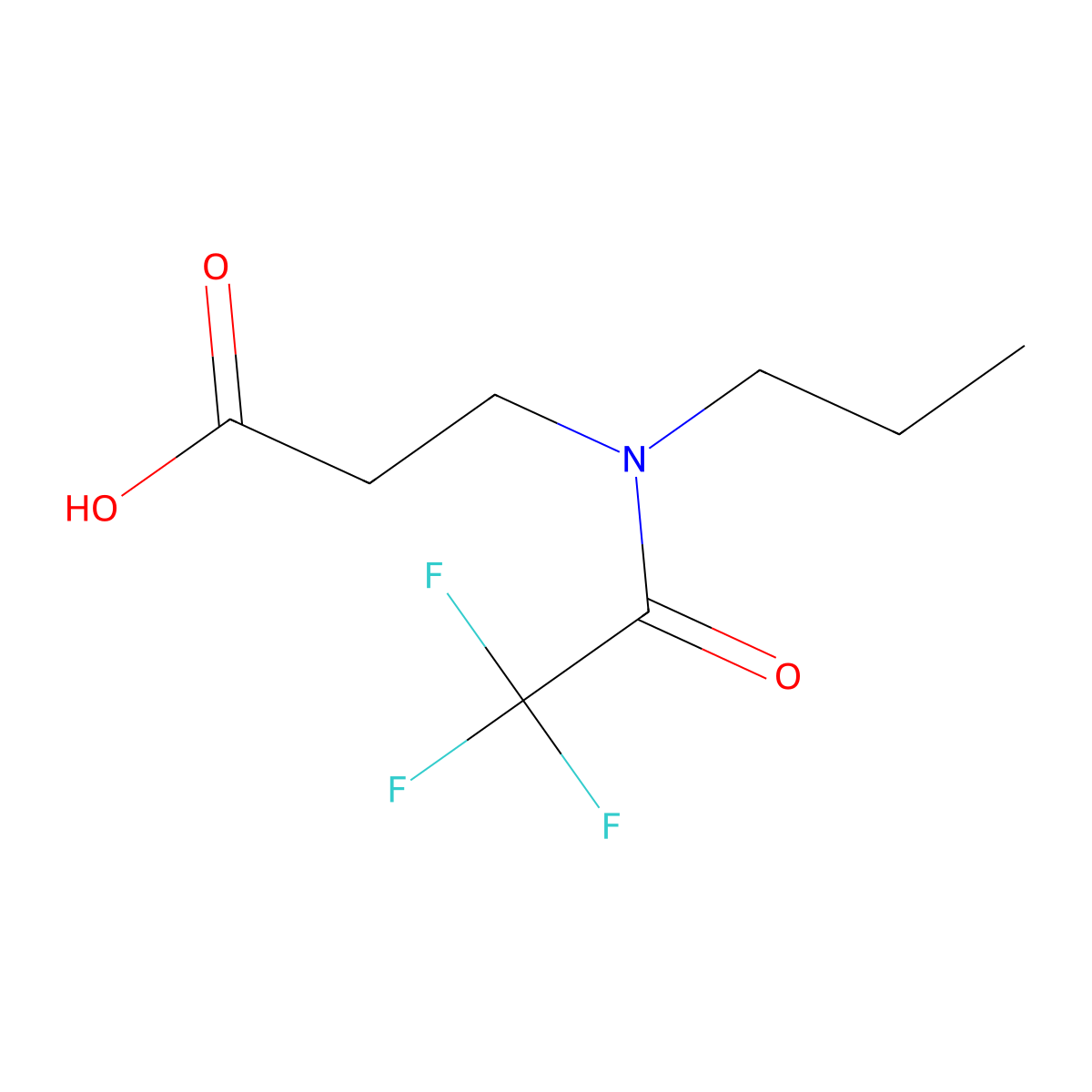 3-(2,2,2-trifluoro-N-propylacetamido)propanoic acid molecular structure, CAS 1489175-78-1