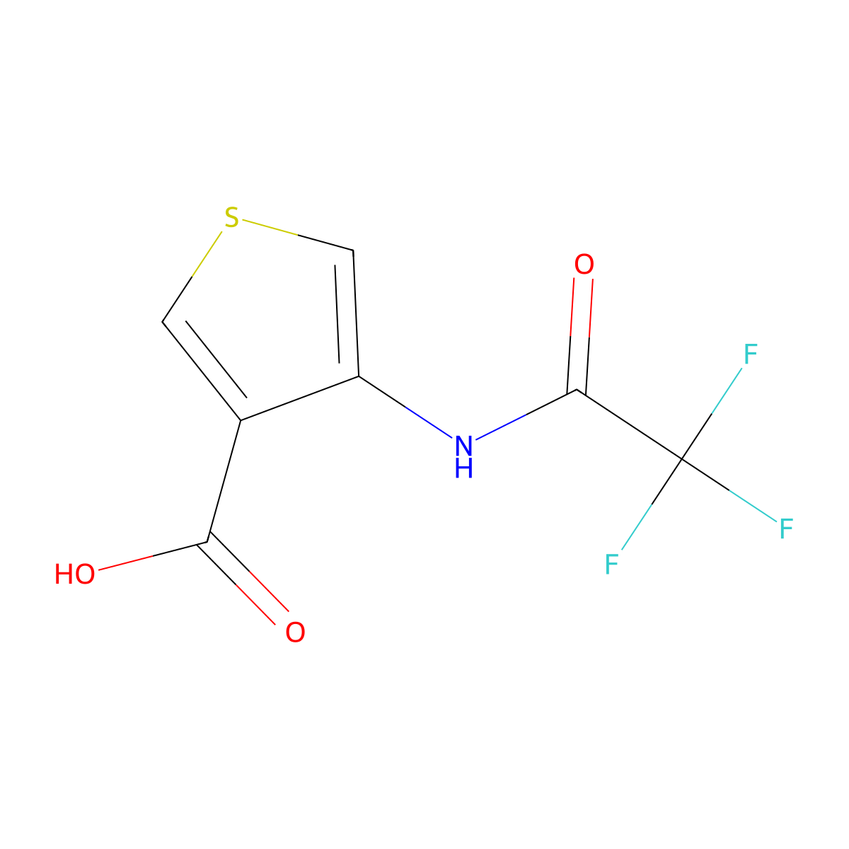 4-(Trifluoroacetamido)thiophene-3-carboxylic acid molecular structure, CAS 1489179-50-1