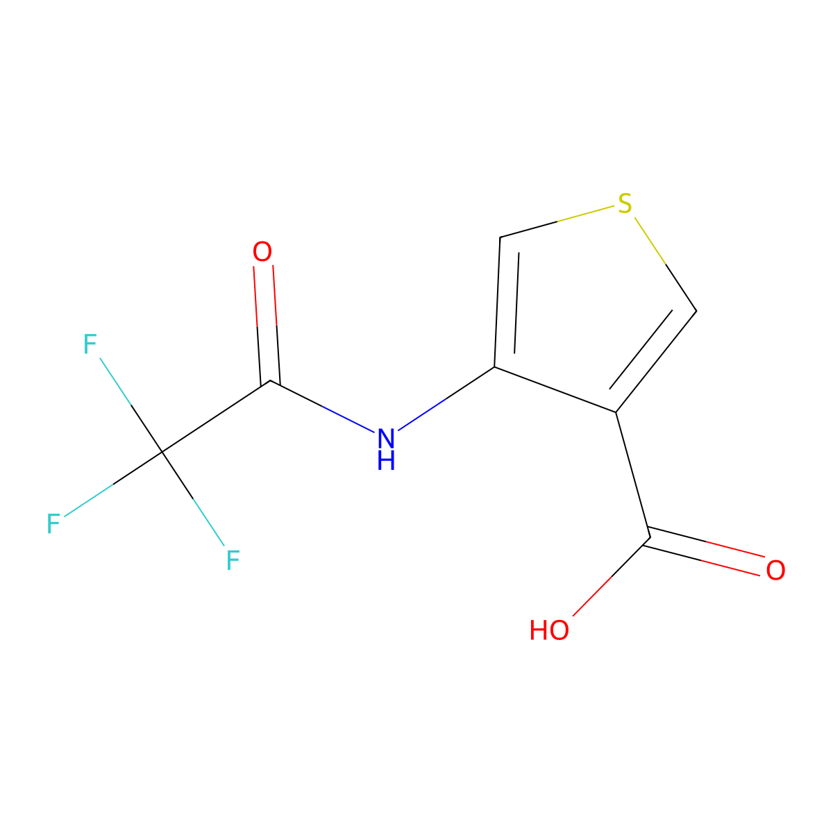 4-(Trifluoroacetamido)thiophene-3-carboxylic acid molecular structure, CAS 1489179-50-1