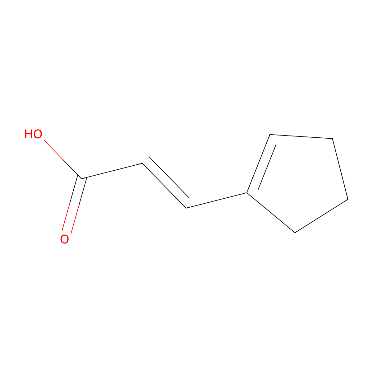 3-(Cyclopent-1-en-1-yl)prop-2-enoic acid molecular structure, CAS 148918-93-8