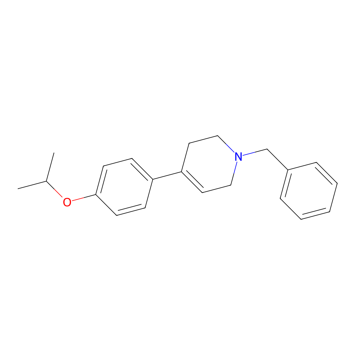1,2,3,6-Tetrahydro-4-[4-(1-methylethoxy)phenyl]-1-(phenylmethyl)pyridine molecular structure, CAS 1489190-50-2