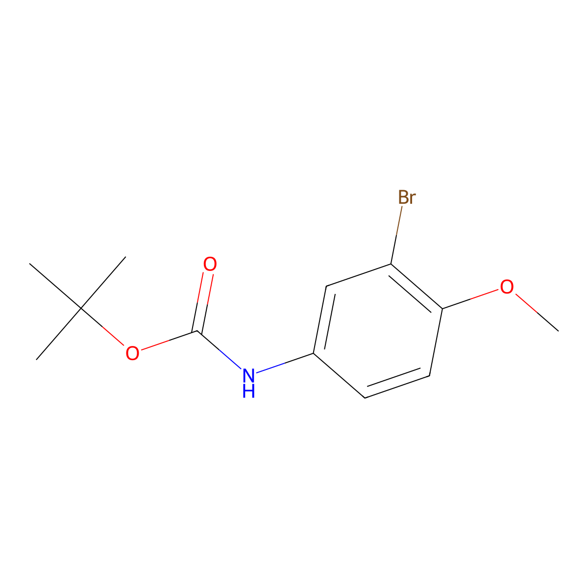 tert-Butyl (3-bromo-4-methoxyphenyl)carbamate molecular structure, CAS 1489212-69-2