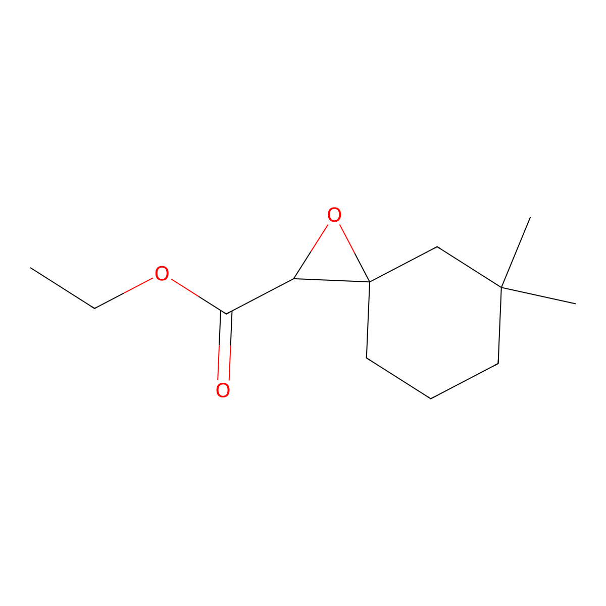 Ethyl 5,5-dimethyl-1-oxaspiro[2.5]octane-2-carboxylate molecular structure, CAS 1489214-90-5
