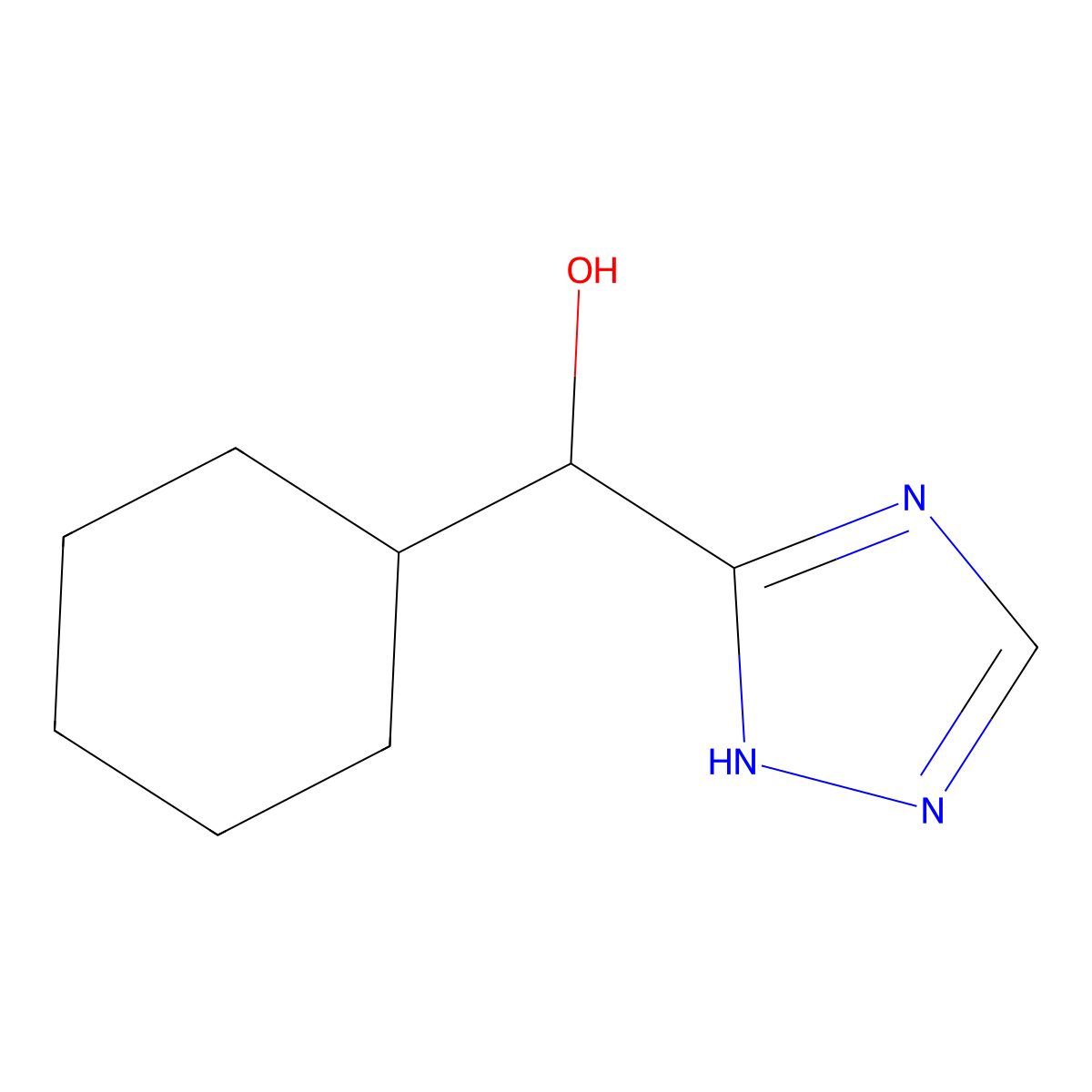cyclohexyl(4H-1,2,4-triazol-3-yl)methanol molecular structure, CAS 1489220-54-3