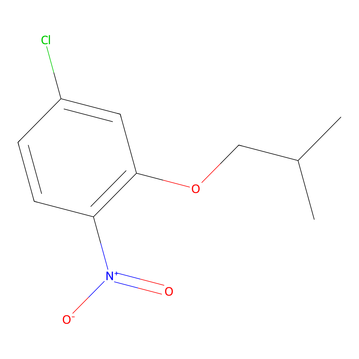 4-Chloro-2-(2-methylpropoxy)-1-nitrobenzene molecular structure, CAS 1489221-21-7