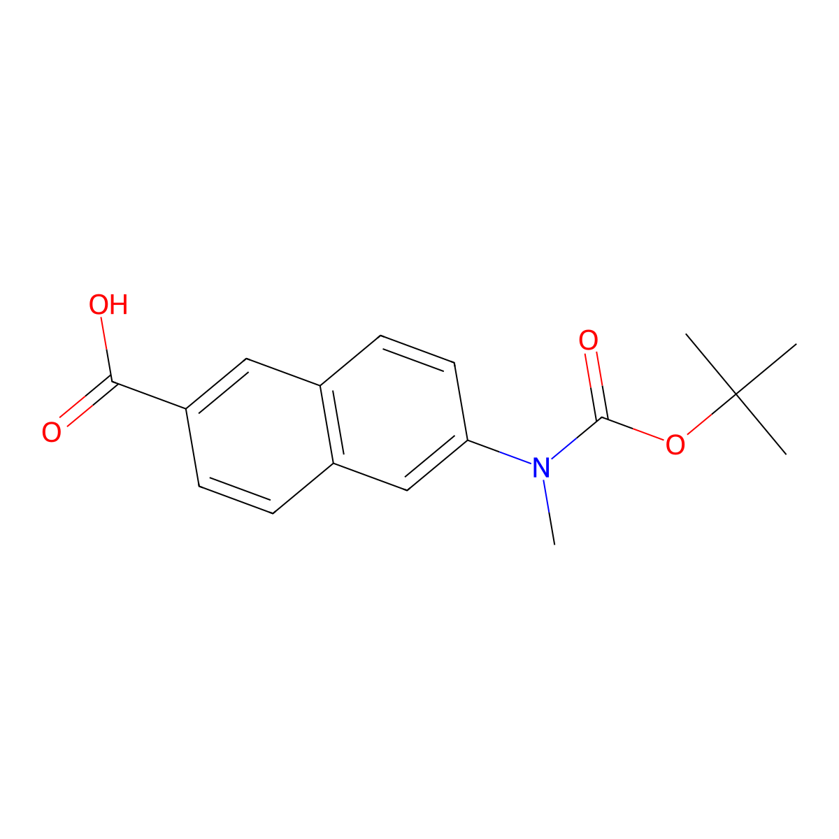 6-{[(Tert-butoxy)carbonyl](methyl)amino}naphthalene-2-carboxylic acid molecular structure, CAS 1489236-97-6