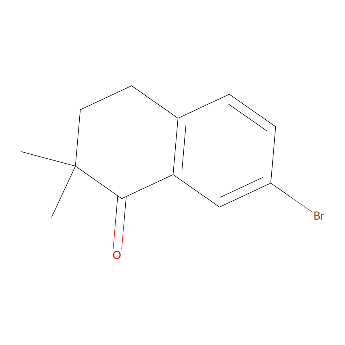 7-bromo-2,2-dimethyl-3,4-dihydronaphthalen-1(2H)-one molecular structure, CAS 148925-37-5
