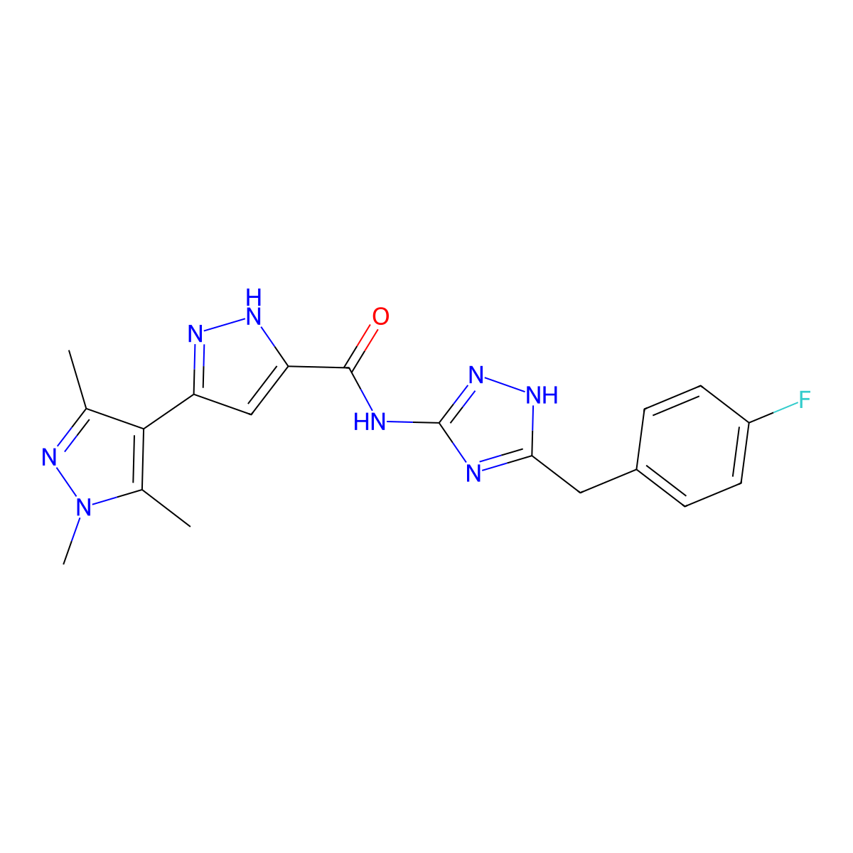 C19H19FN8O molecular structure, CAS 1489257-63-7