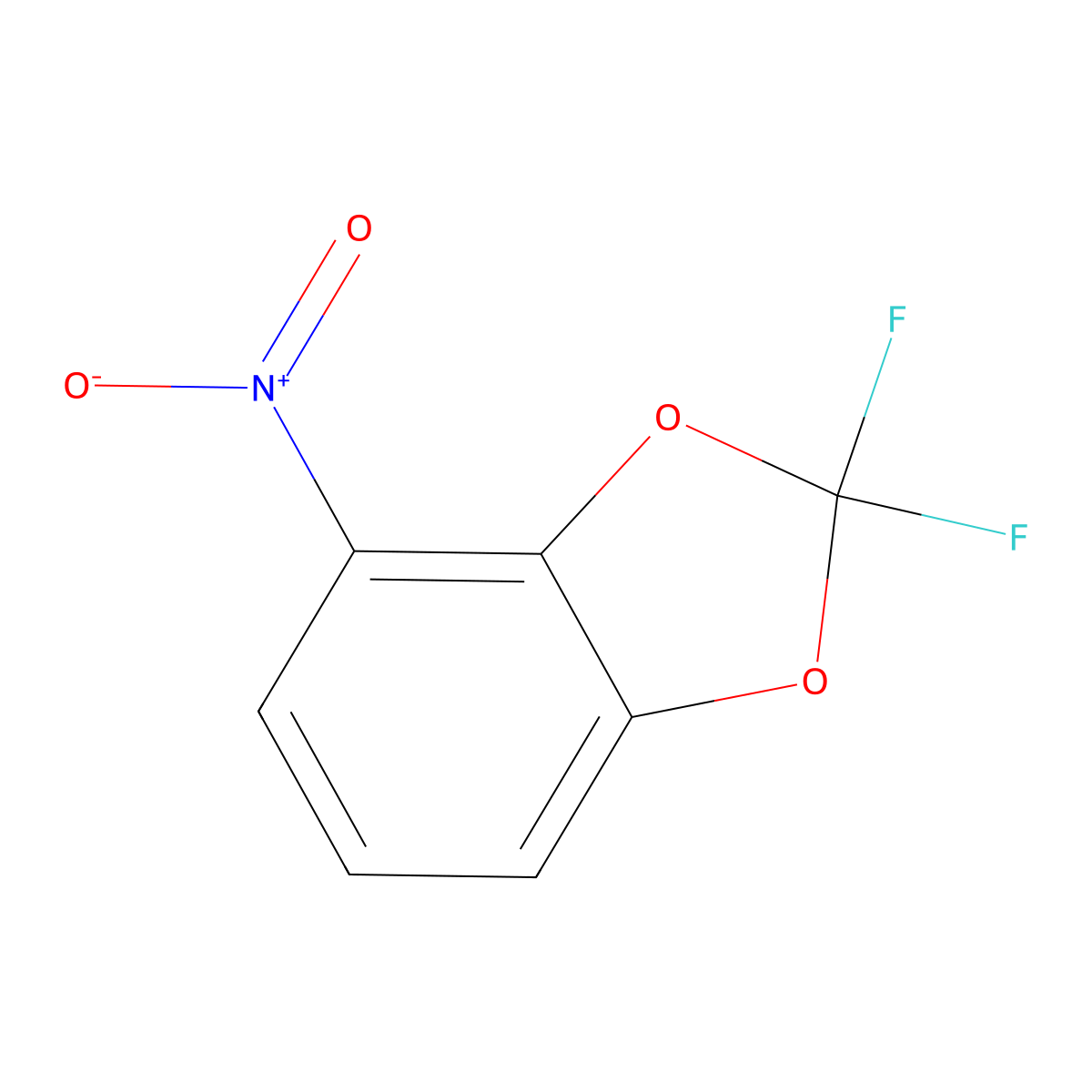 2,2-Difluoro-4-nitrobenzo[d][1,3]dioxole molecular structure, CAS 148928-60-3