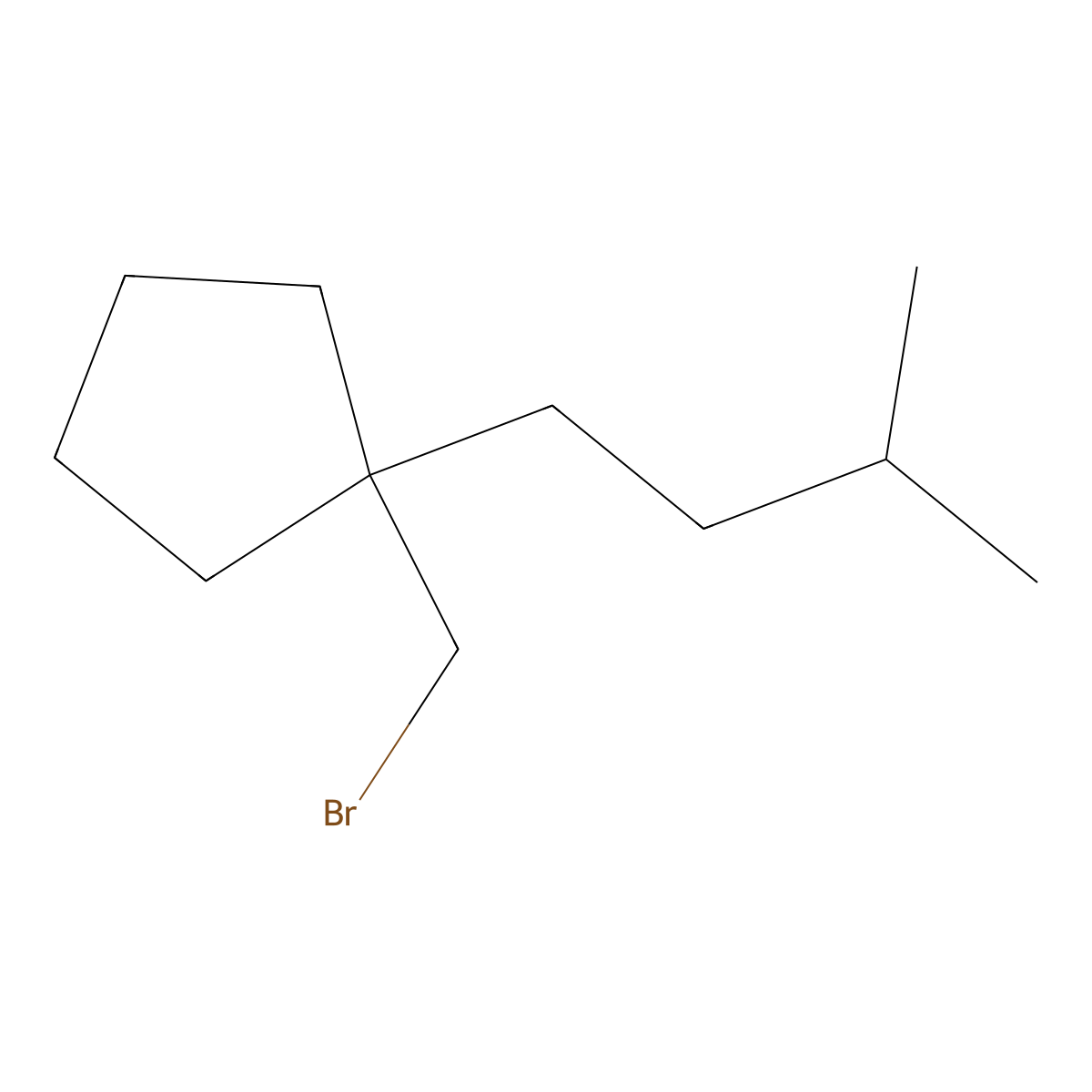 1-(Bromomethyl)-1-isopentylcyclopentane molecular structure, CAS 1489287-35-5