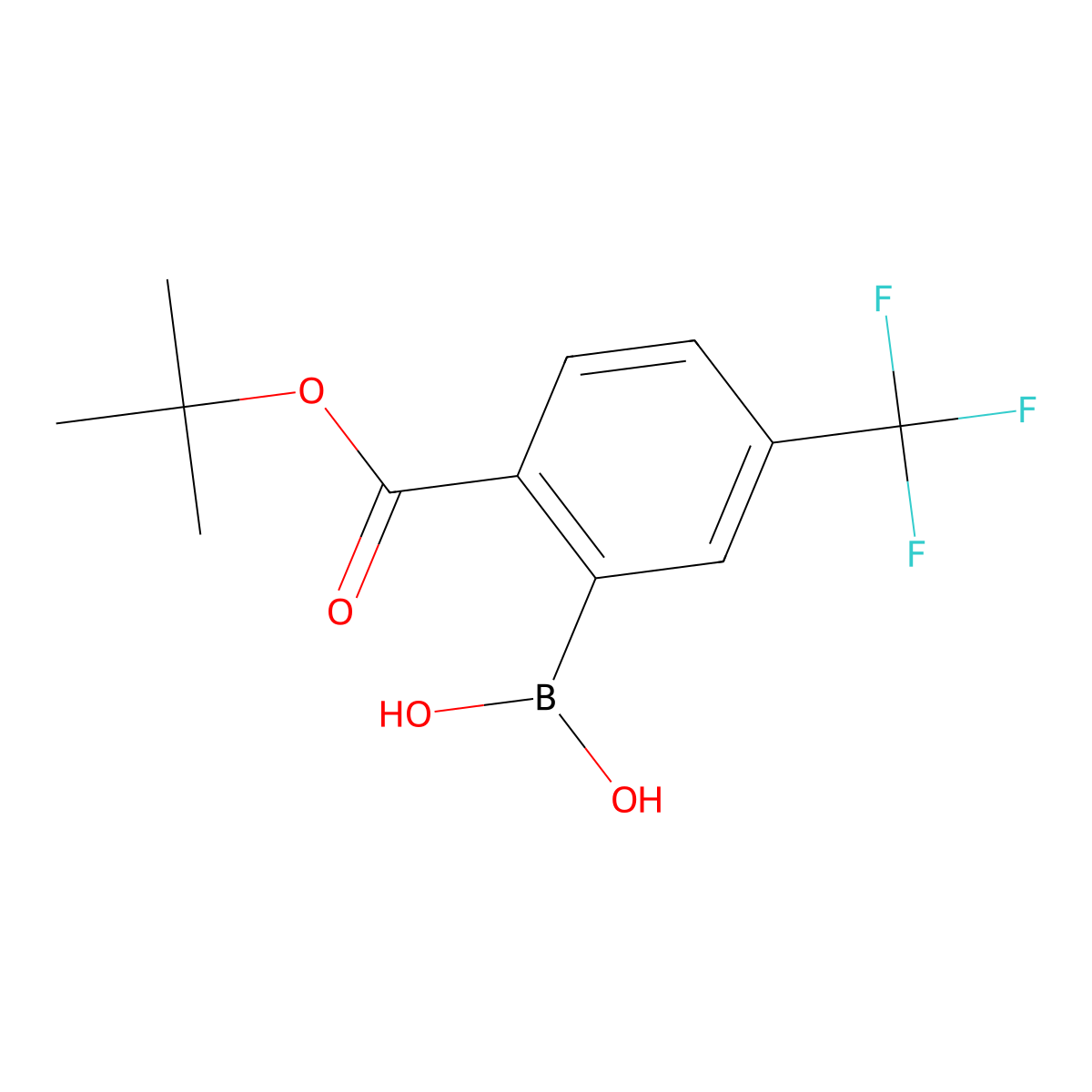 T-Butyl-4'-(trifluoromethyl)benzoate-2'-boronic acid molecular structure, CAS 1489293-05-1