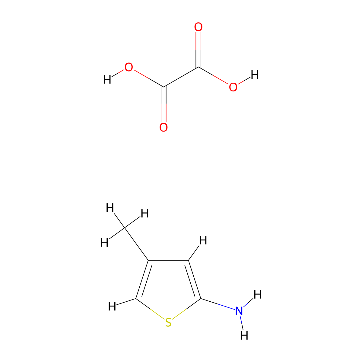 4-Methylthiophen-2-amine oxalate molecular structure, CAS 14893-94-8