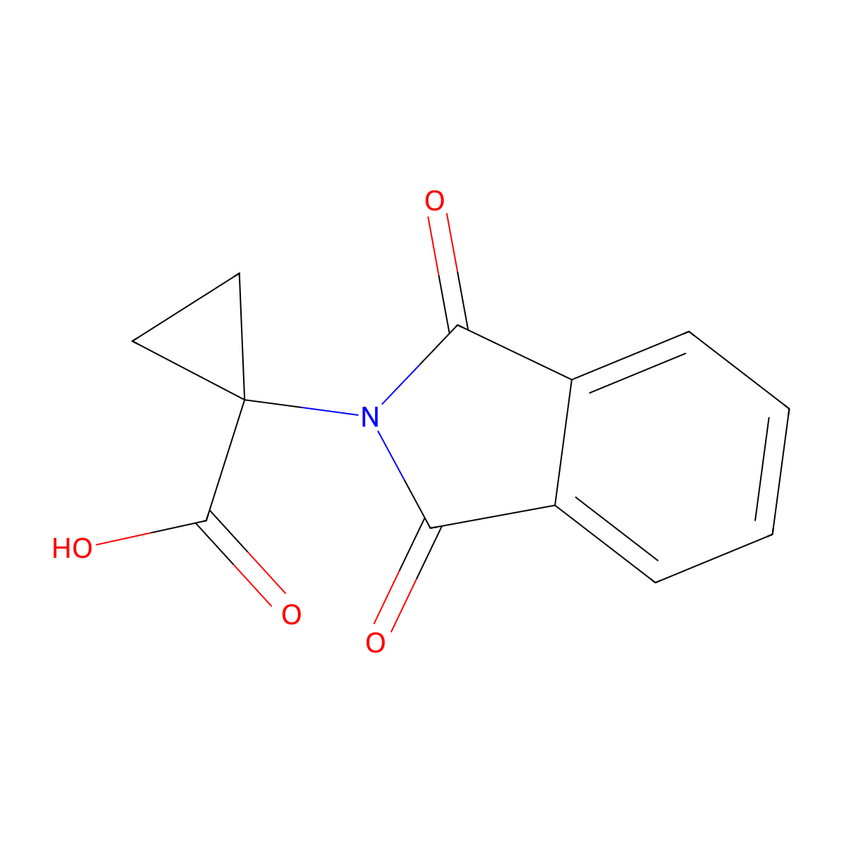 1-(1,3-Dioxoisoindol-2-yl)cyclopropane-1-carboxylic acid molecular structure, CAS 148930-71-6