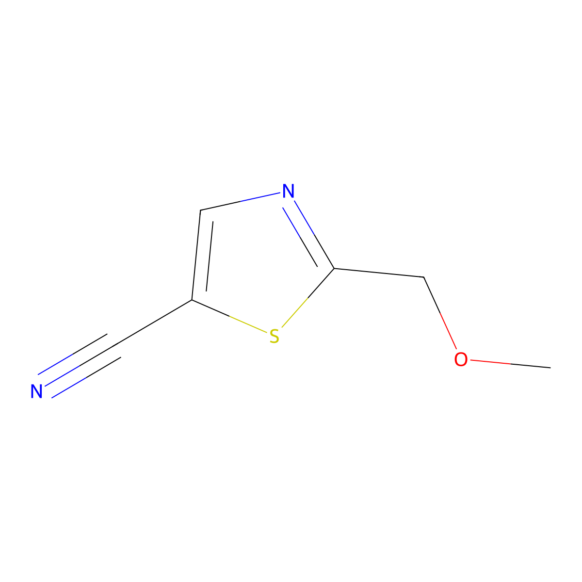 2-(Methoxymethyl)-1,3-thiazole-5-carbonitrile molecular structure, CAS 1489312-29-9